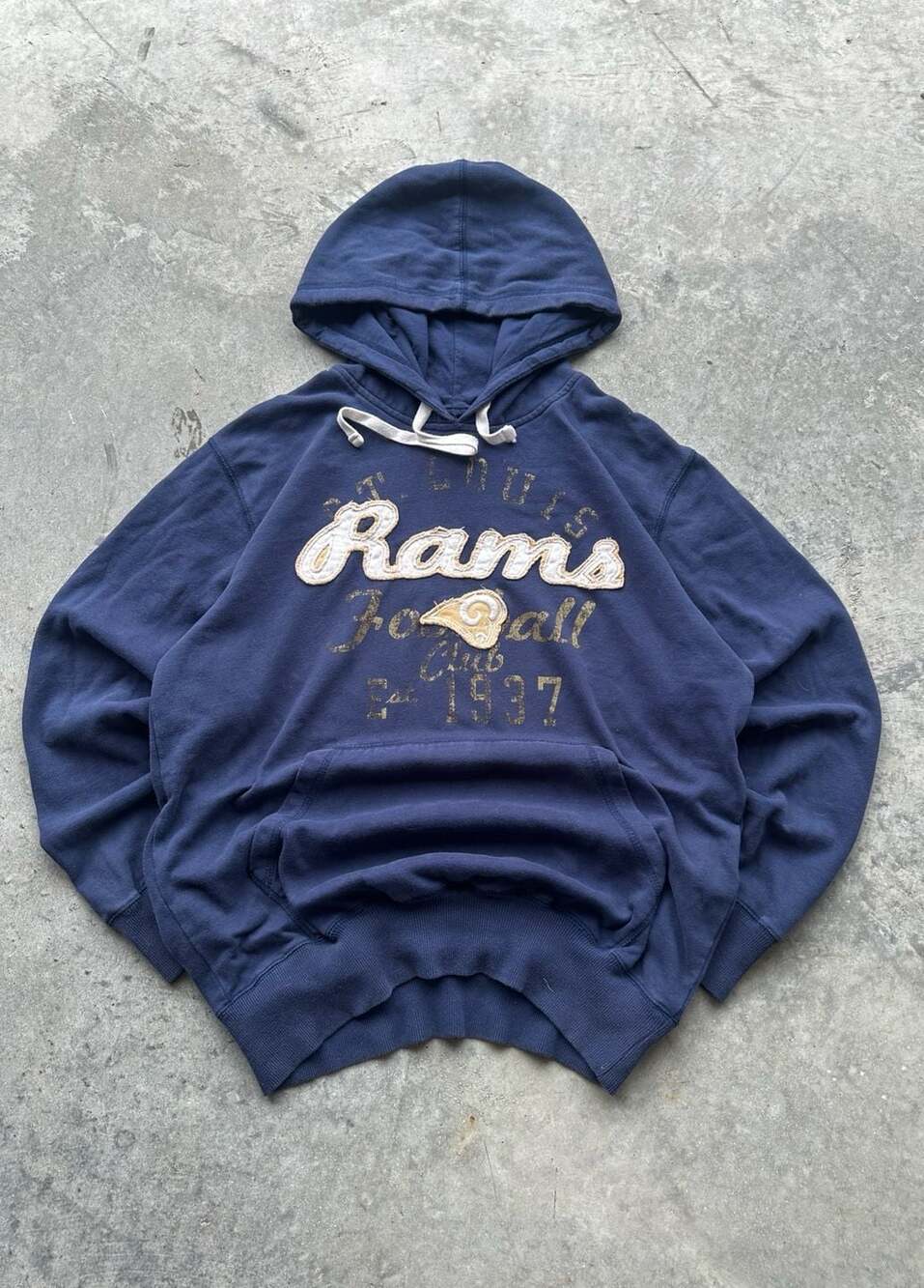 NFL St. Louis Rams Football Club Est. 1937 Navy Blue Hoodie Sweatshirt